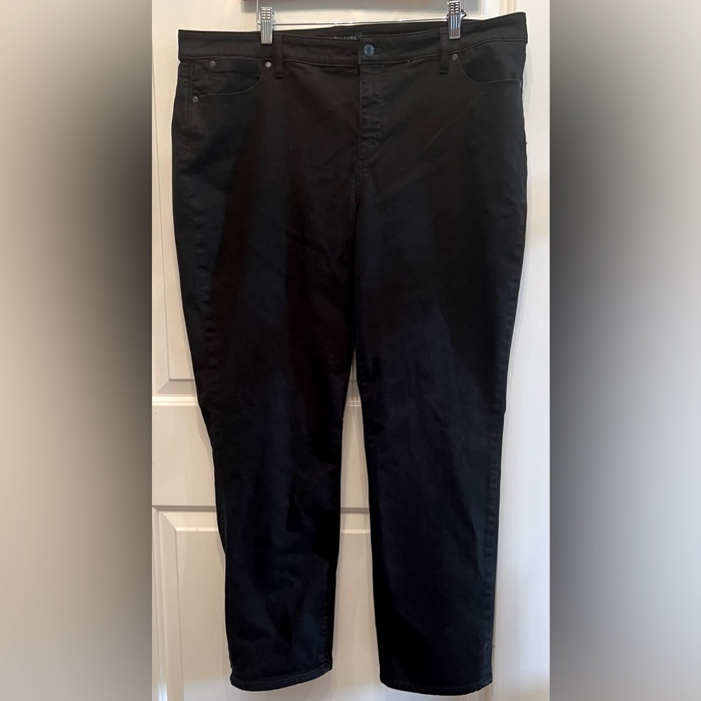 Talbots Flawless Five Pocket Capri Jeans, black,  size 20